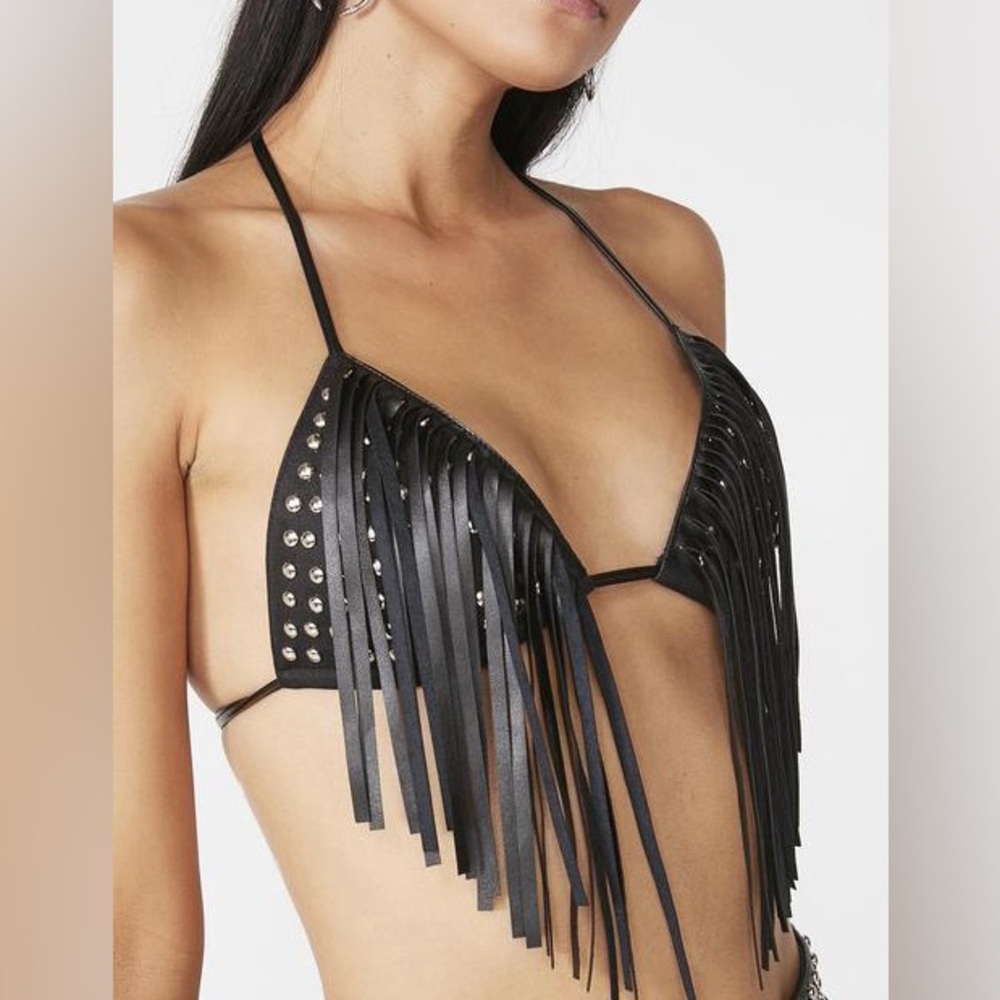 Club Exx | Fringe Bra Top